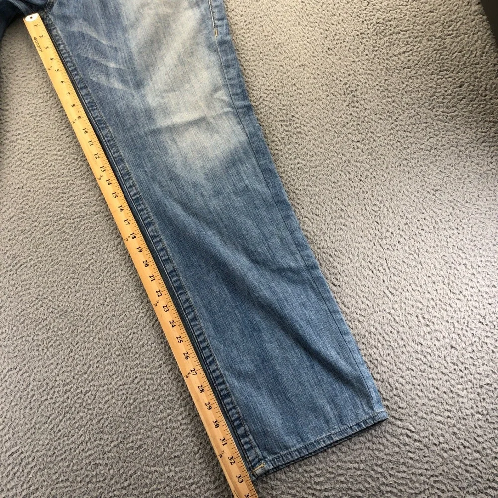 True Religion Jeans Mens 40x33 Blue Bobby Faded Light Wash Y2K Denim USA Made